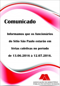 Comunicado ferias coletivas