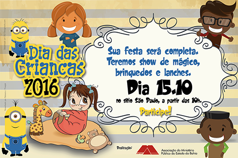 É AMANHÃ (15/10): Comemoração do Dias das Crianças será neste sábado