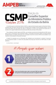 Ampeb em Notícia nº 25 – Eleições CSMP-BA