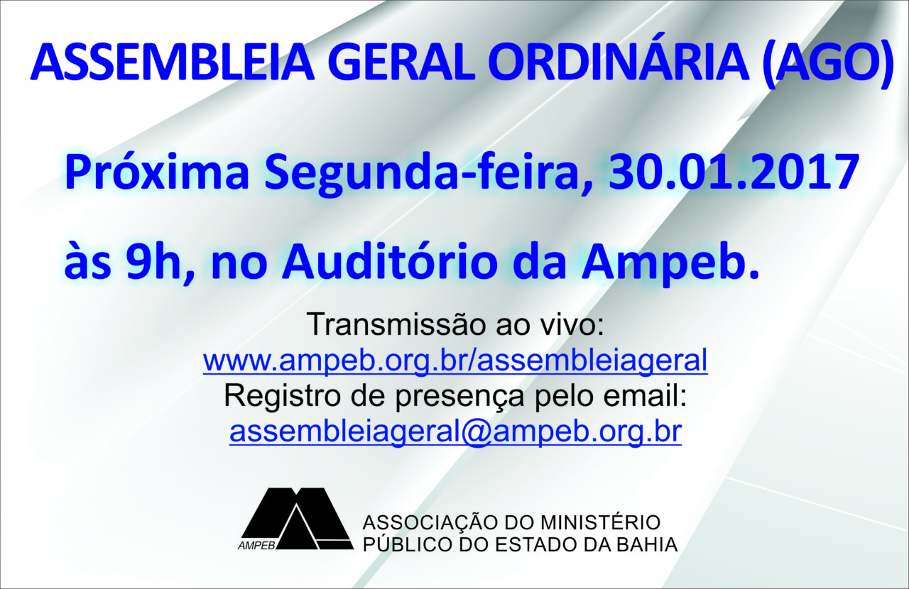 Participe da Assembleia Geral! Assista aqui, ao vivo!