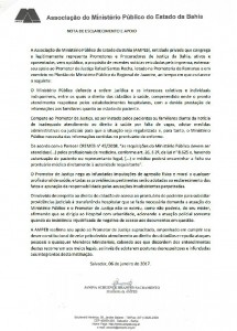 Nota da AMPEB