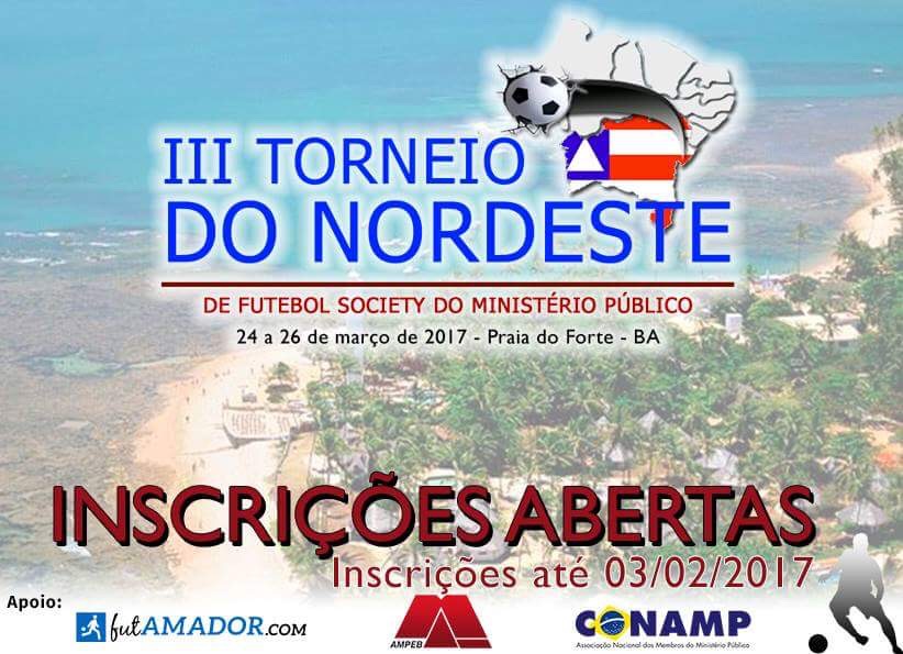 Ampeb abre inscrição para o III Torneio NE de Futebol Society do MP