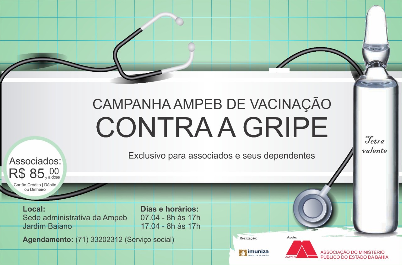 Ampeb realiza vacinação contra a gripe na sua sede