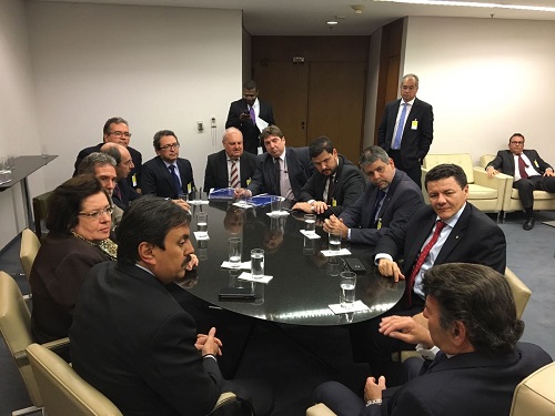 Ministro Luis Fux recebe integrantes da Magistratura e do Ministério Público