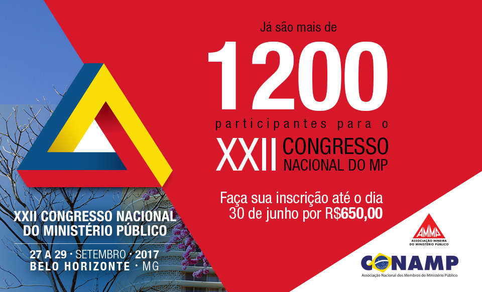 Congresso Nacional do MP – Inscrições custam menos até esta sexta-feira (30/06/17)