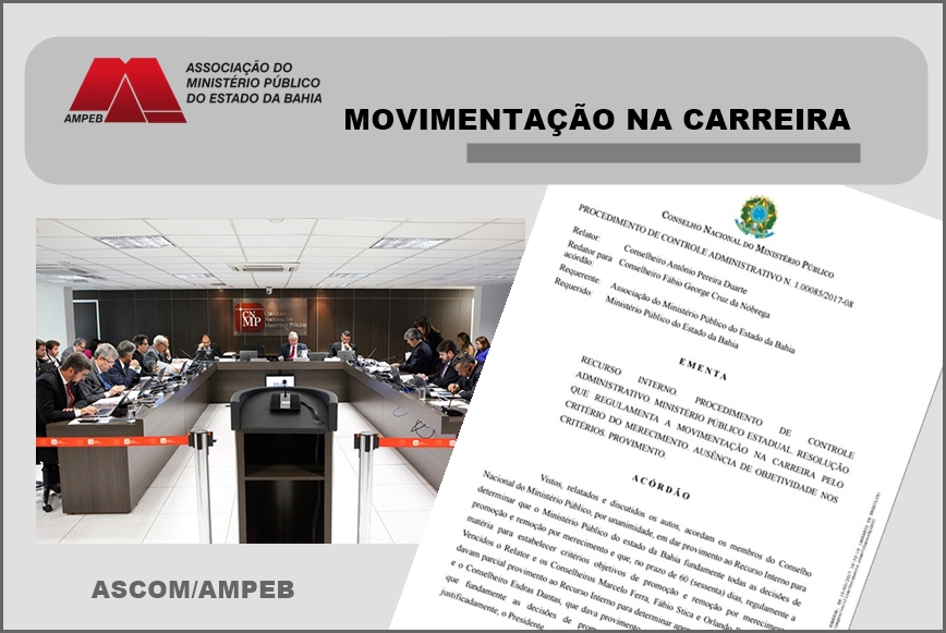 CNMP determina que o CSMP-BA estabeleça critérios objetivos para promoção e remoção por merecimento