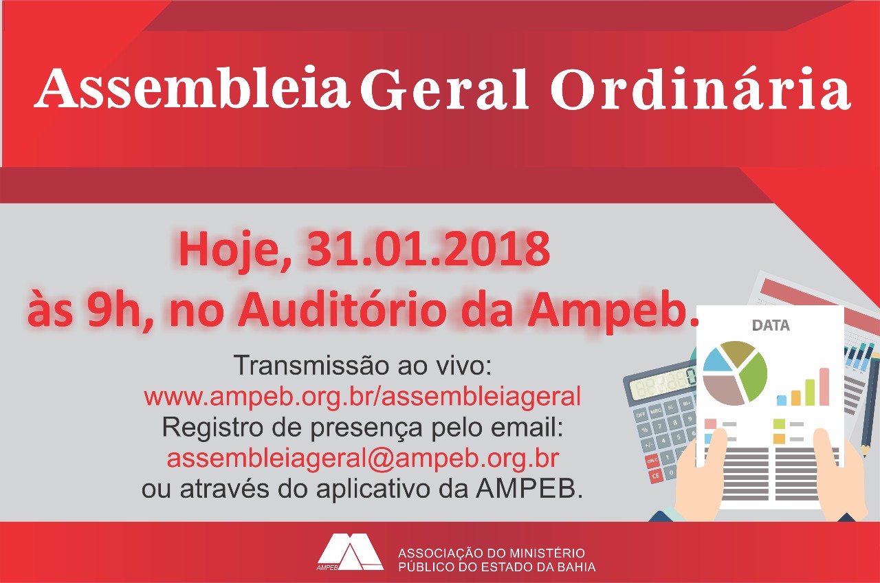 Assembleia Geral Ordinária da Ampeb Será hoje (31), às 9h