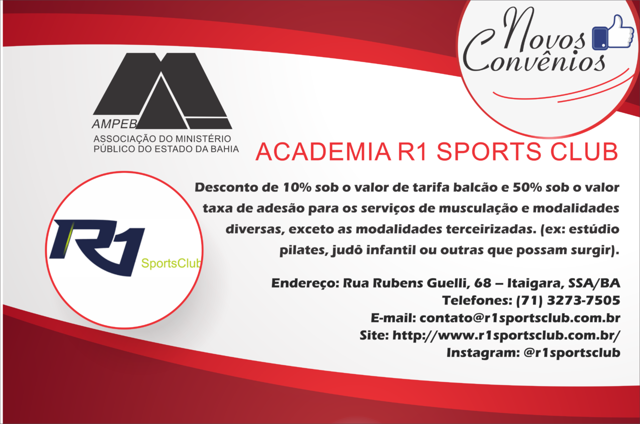 NOVOS CONVÊNIOS: Ampeb fecha parceria com a R1 Sports Club