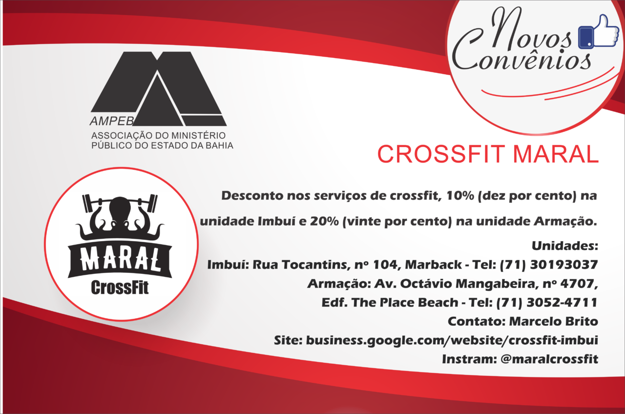NOVOS CONVÊNIOS: Associados têm desconto de até 20% na Crossfit Maral