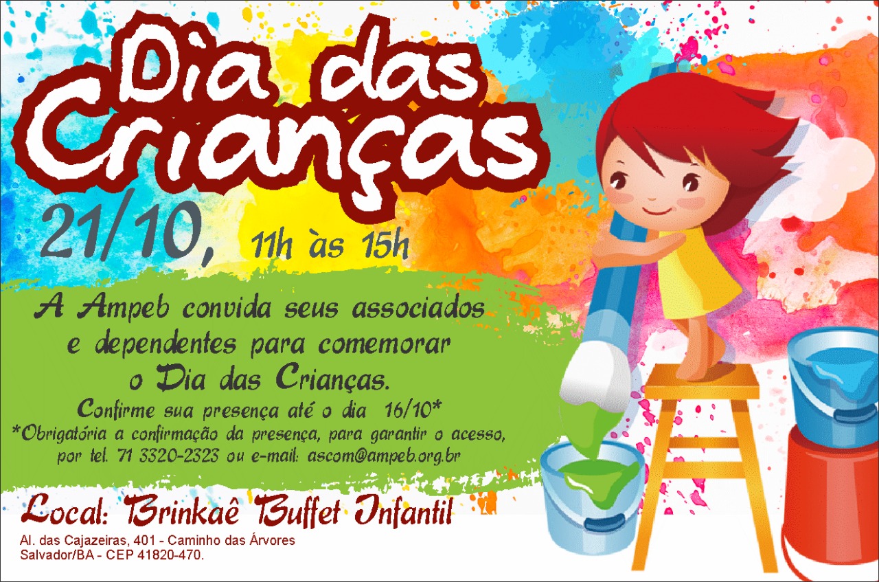 Dia das Crianças da Ampeb será no dia 21/10