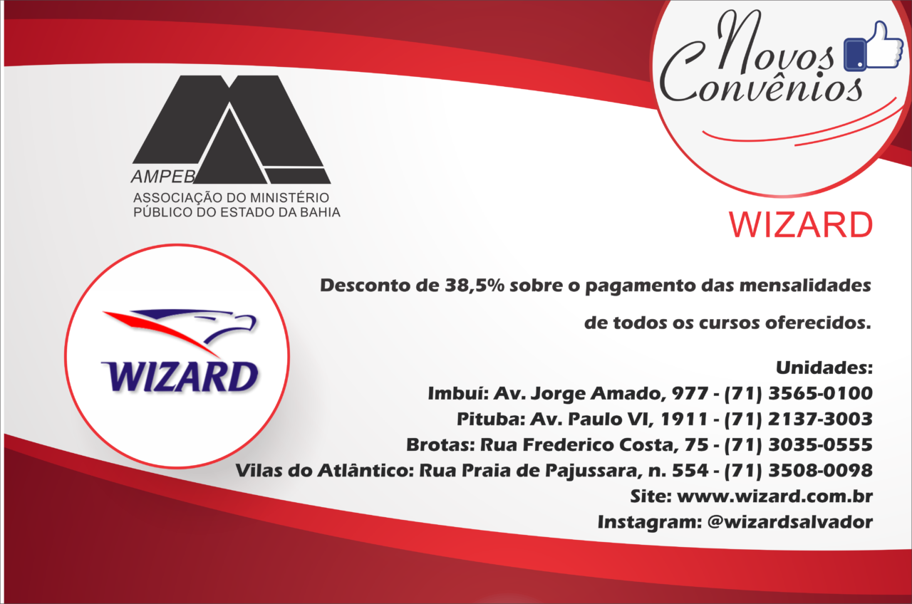 NOVOS CONVÊNIOS: Wizard oferece desconto de mais 35% para associados