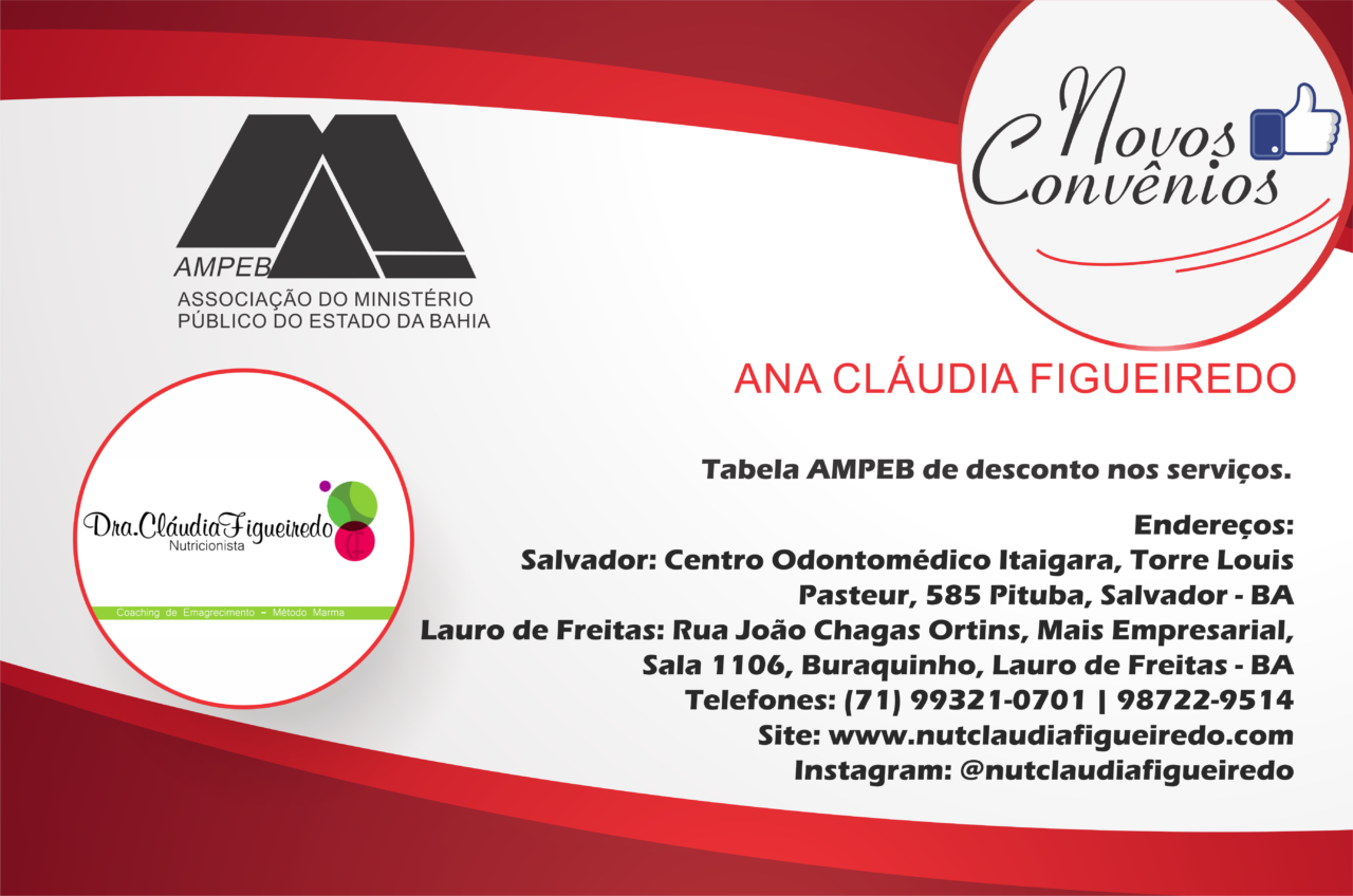 Ampeb fecha convênio com nutricionista Cláudia Figueiredo