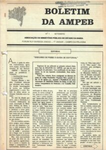 Boletim 01 – Setembro 1985