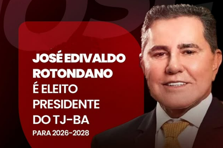 José Edivaldo Rotondano é eleito presidente do TJ-BA para 2026-2028