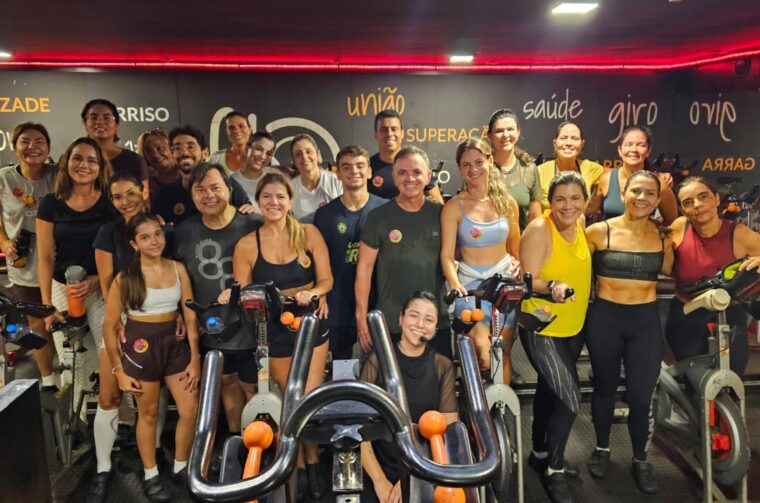 Aula de Fitbike marca mais uma ação de incentivo à saúde promovida pela AMPEB